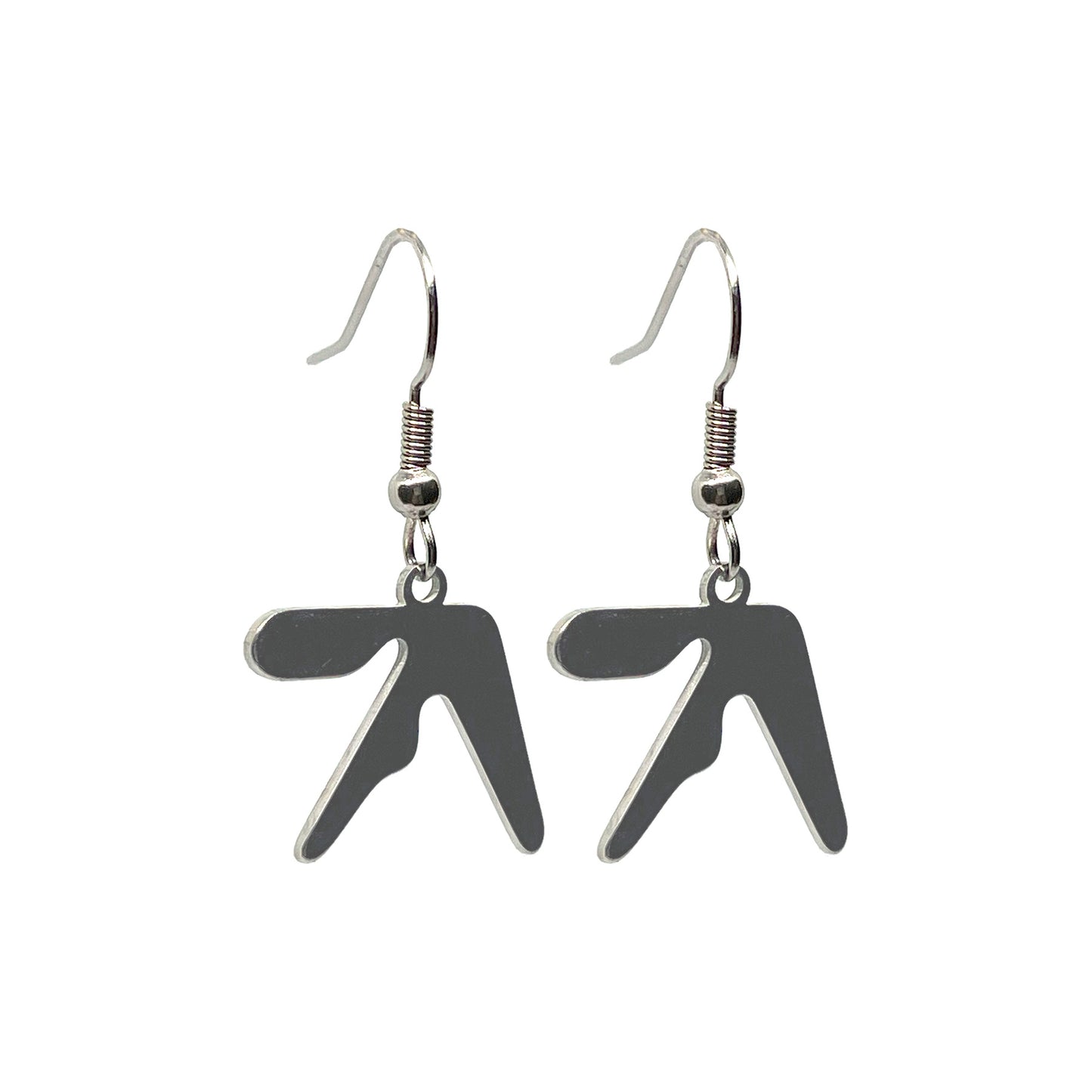 Aphex Twin Logo Fan-Made Stainless Steel Hanging Earrings - 0.75in Sta ...