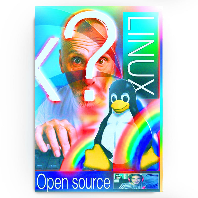 Linux Open Source Tech Rainbow PewDiePie Web Core Poster - 13x19 Matte