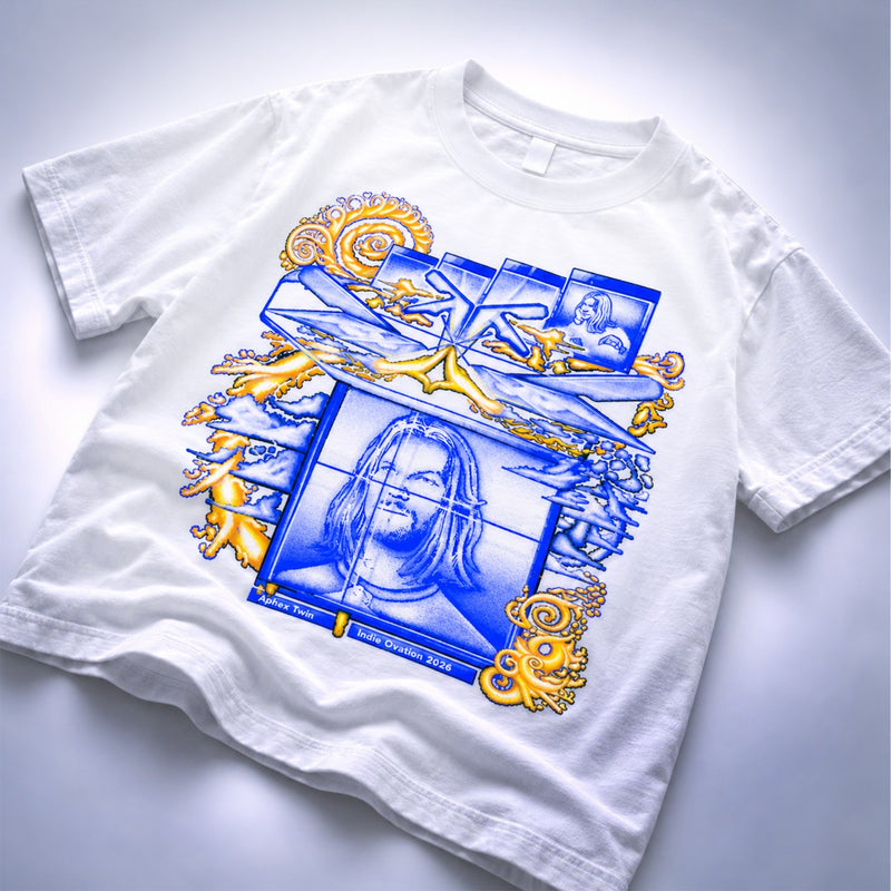 "Electric Alchemy" Aphex Twin Neo-Baroque Tribute Tee - Premium Garment-dyed "MADE IN USA" 100% Cotton - White, Sage, Blue, Navy