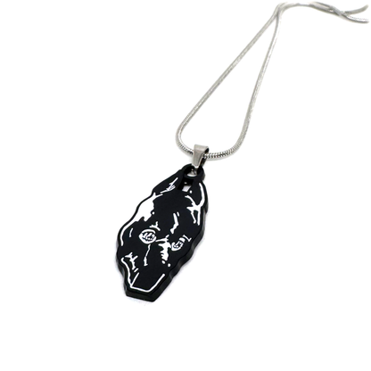 Death Grips Fan-Made "The Money Store" Enamel Pendant Chain Necklace – 60cm Stainless Steel Chain