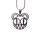 Radiohead Bear Logo Fan-Made Stainless Steel Pendant Chain Necklace – 60cm Stainless Steel Chain - Indie Ovation