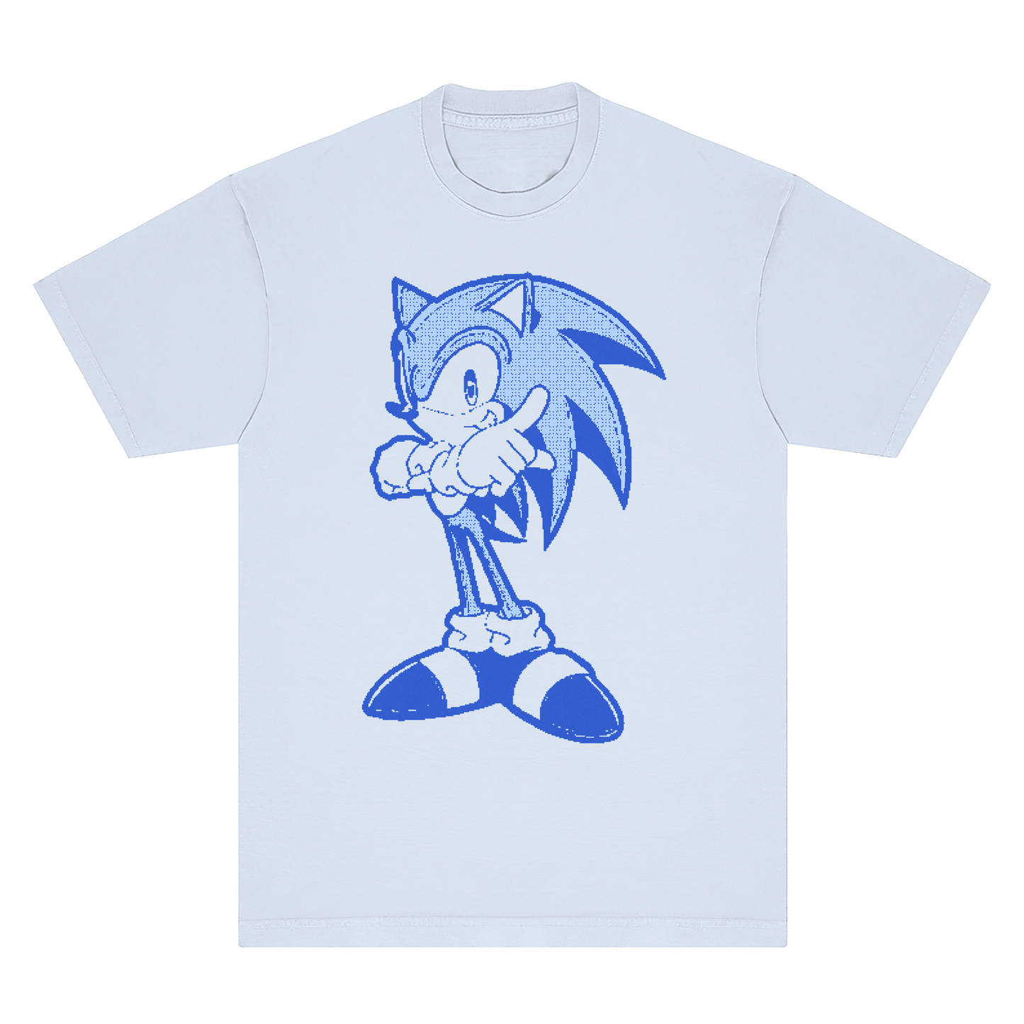 Sonic the Hedgehog Ringspun T-Shirt - White, Creme & Powder Blue - Comfort Colors 100% Cotton