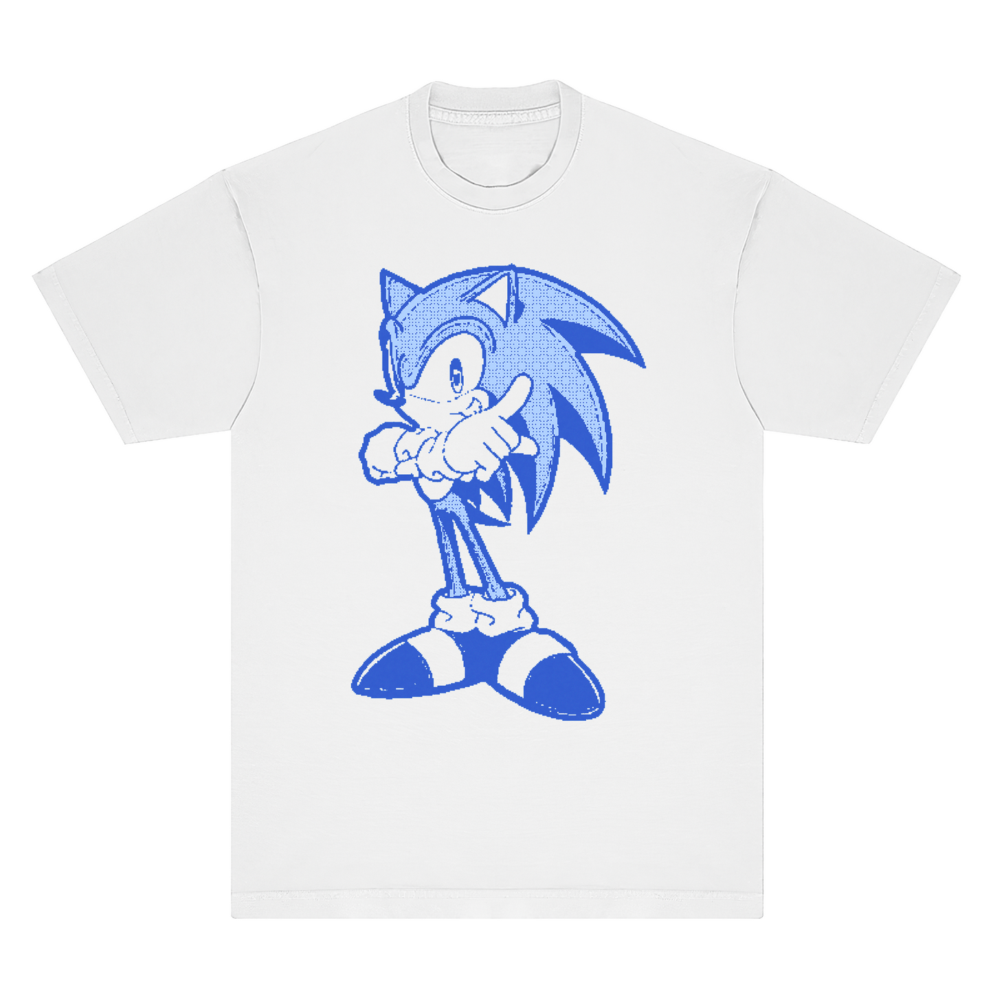 Sonic the Hedgehog Ringspun T-Shirt - White, Creme & Powder Blue - Comfort Colors 100% Cotton