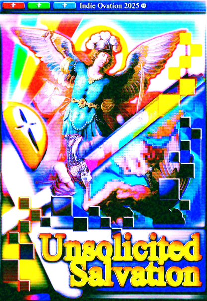 "Unsolicited Salvation" Christian Catholic Saint Michael Web Core God Poster - 13x19 Matte