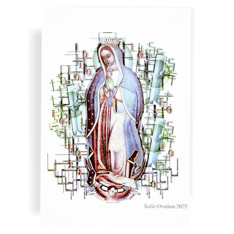 "Binary Madonna" Mexican Catholic Virgin of Guadalupe Poster - 13x19 Matte